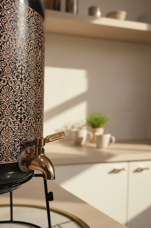Grand Heritage 5L Pure Copper Water Dispenser – Handcrafted Wellness Centerpiece